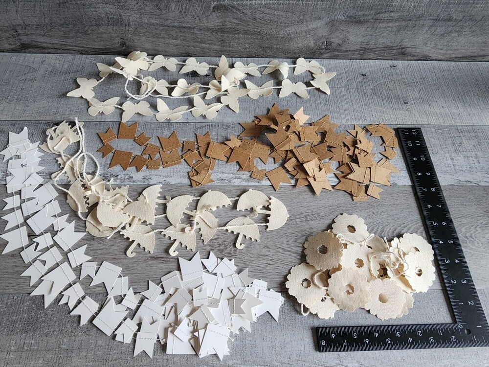 Scrapbook Craft Card Journal 3D Embellishment LOT - Garland Umbrellas Butterfly